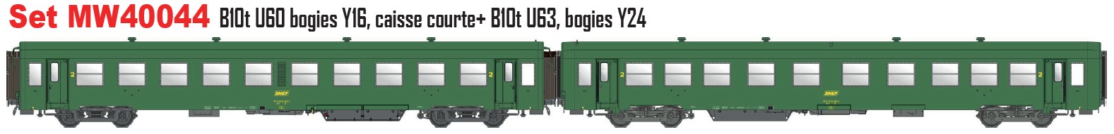 MW40044 SNCF Personenwagen-Set USI B10t Ep.4a