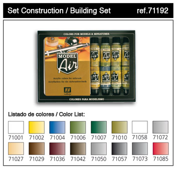 71192 Set: Gebäude-Farben, 16 x 17 ml