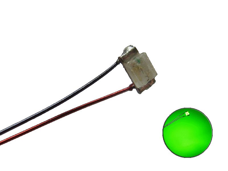 50220 LED SMD 0603 mit Kupferlackdraht grün g