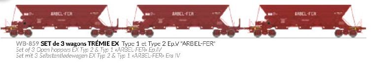 WB-859 SNCF Selbstentladewagen-Set 3-tlg Ep.5