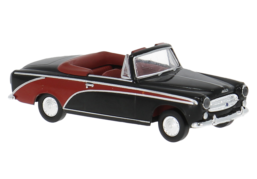 29162 Peugeot 403 Cabrio deLuxe schwarz/rot