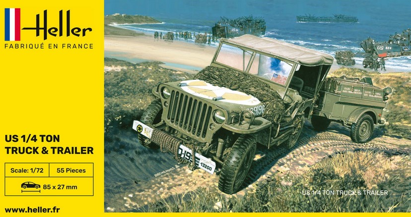 79997 Willys MB Jeep & Trailer