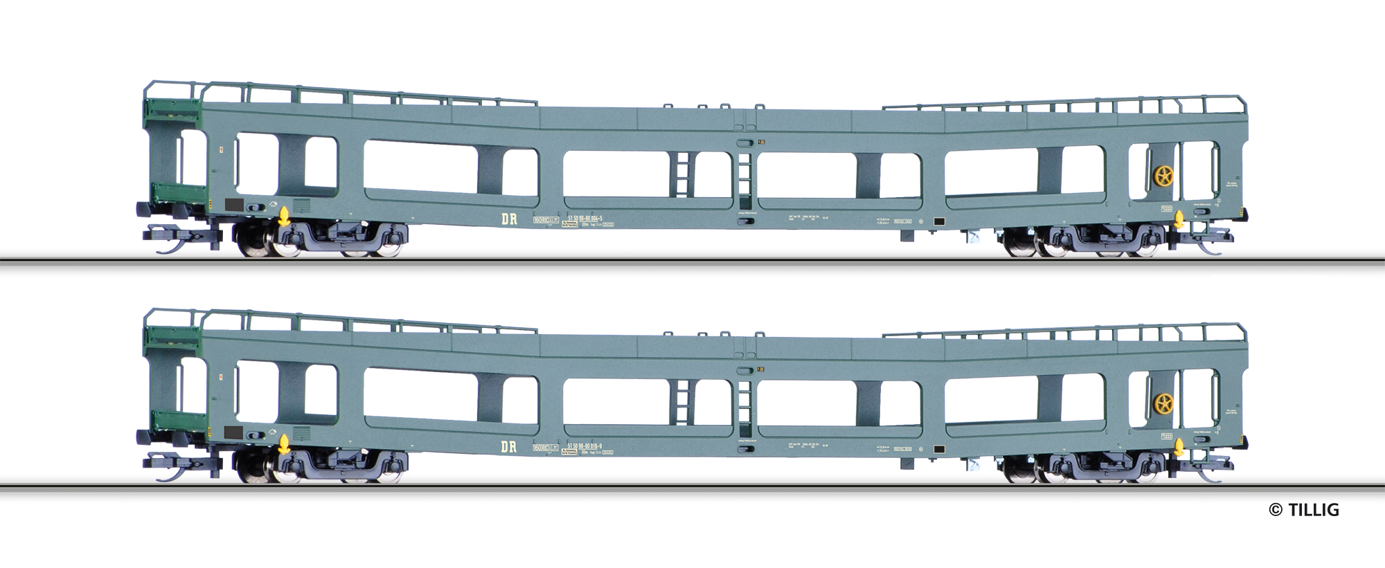 01135 Autotransportwagen-Set der DR, bestehen