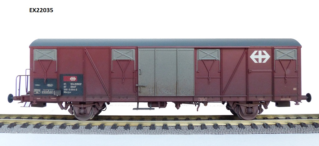 Exact-train 22035 SNCF gedeckter Güterwagen Gbs Ep.4