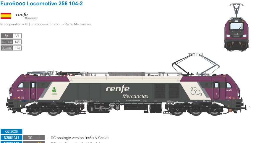 N2561040 Renfe E-Lok Euro6000 256.104 Ep.6