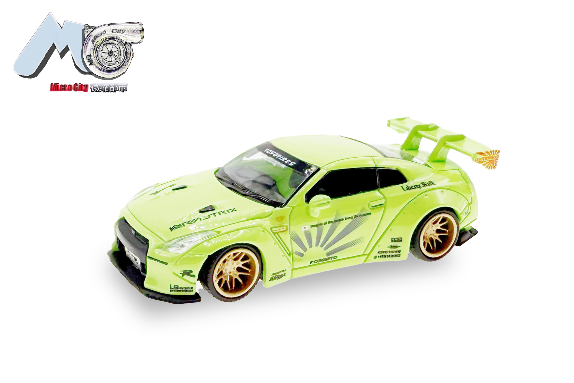 87MC000036 MicroCity: Nissan GTR 35 grün