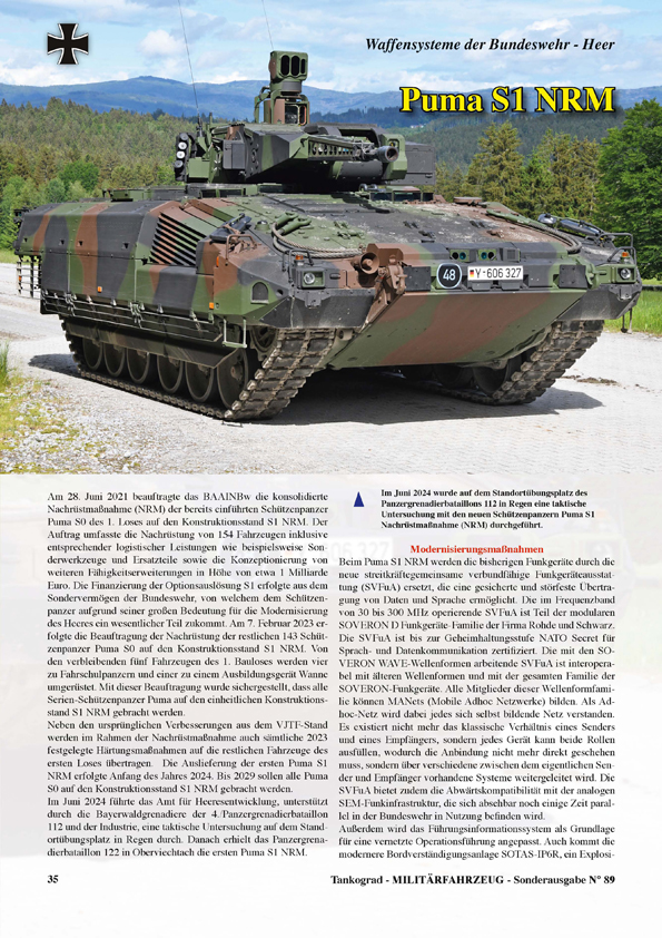 Tankograd TG89 MILITÄRFAHRZEUG N°89
