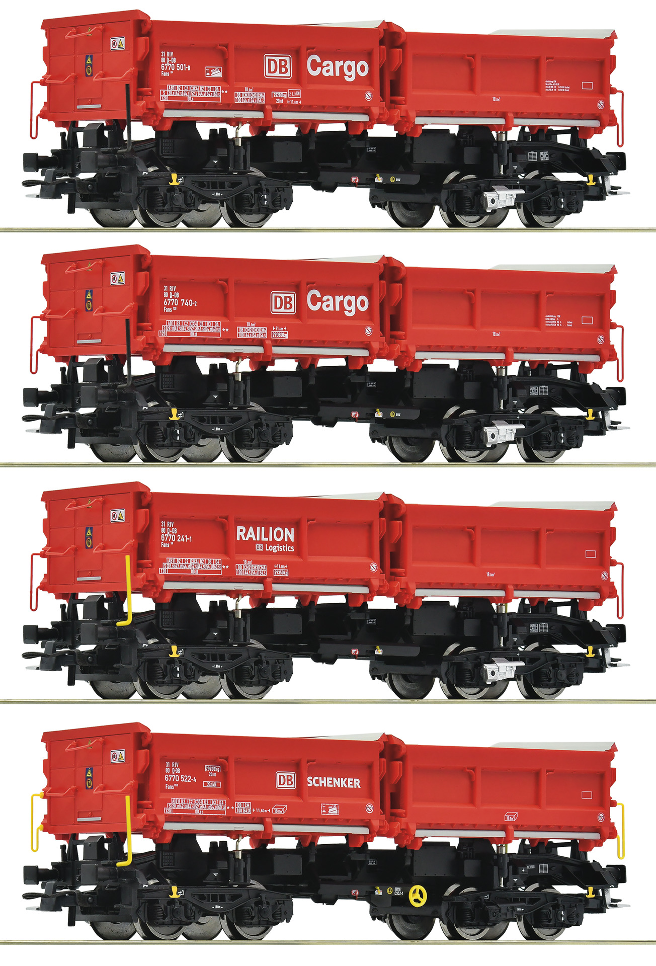 6600202 DBAG Muldenkippwagen Set 4tlg. Ep.6