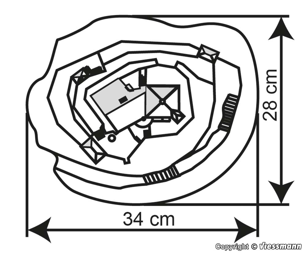Kibri 37304 Burg Branzoll
