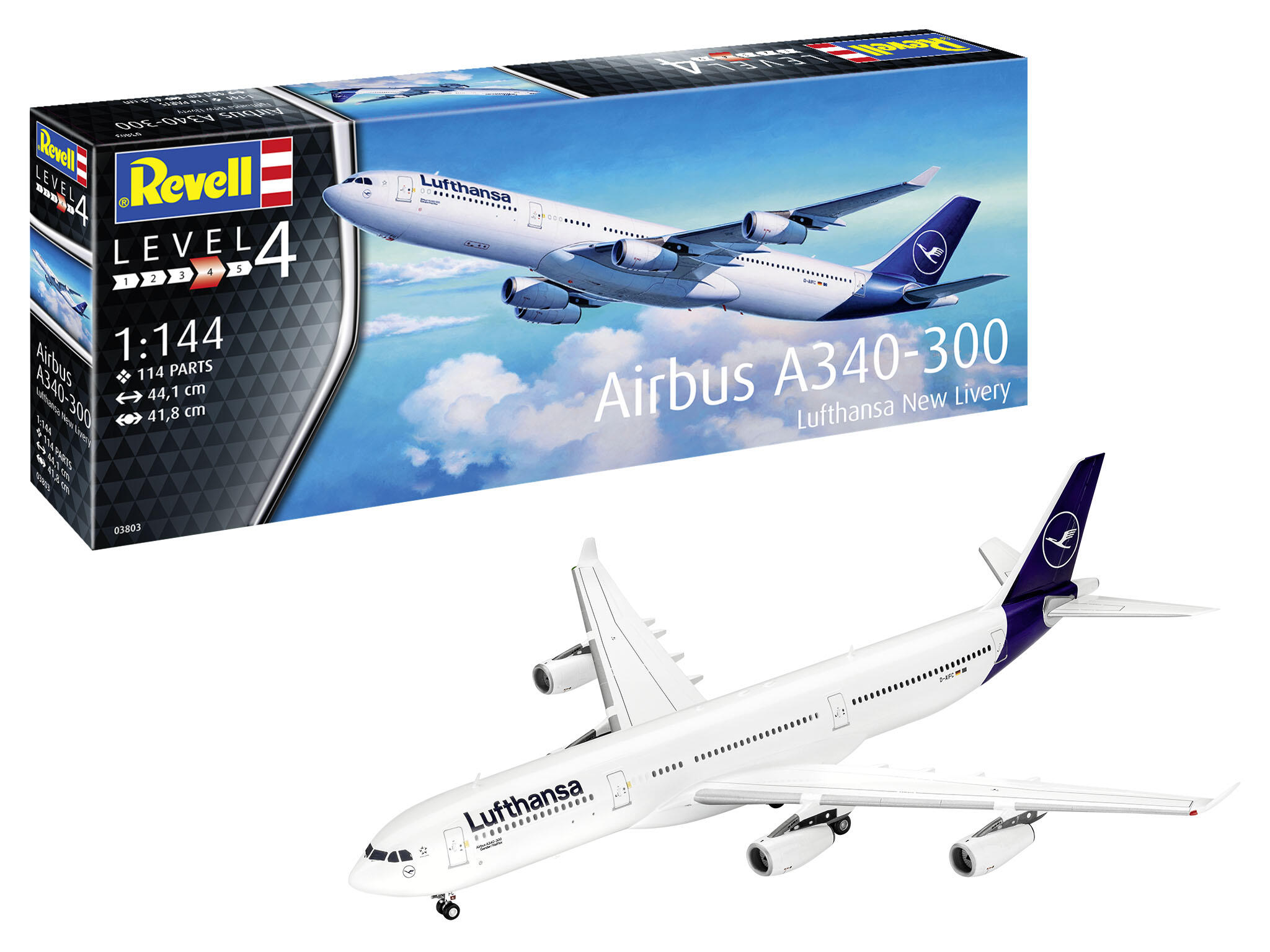 03803 A340-300 Lufthansa New Livery