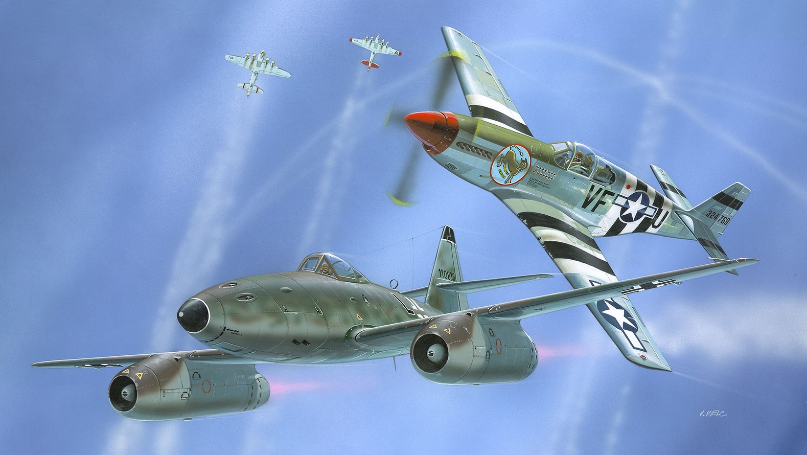 Revell 03711 Combat Set: Me262 & P-51B