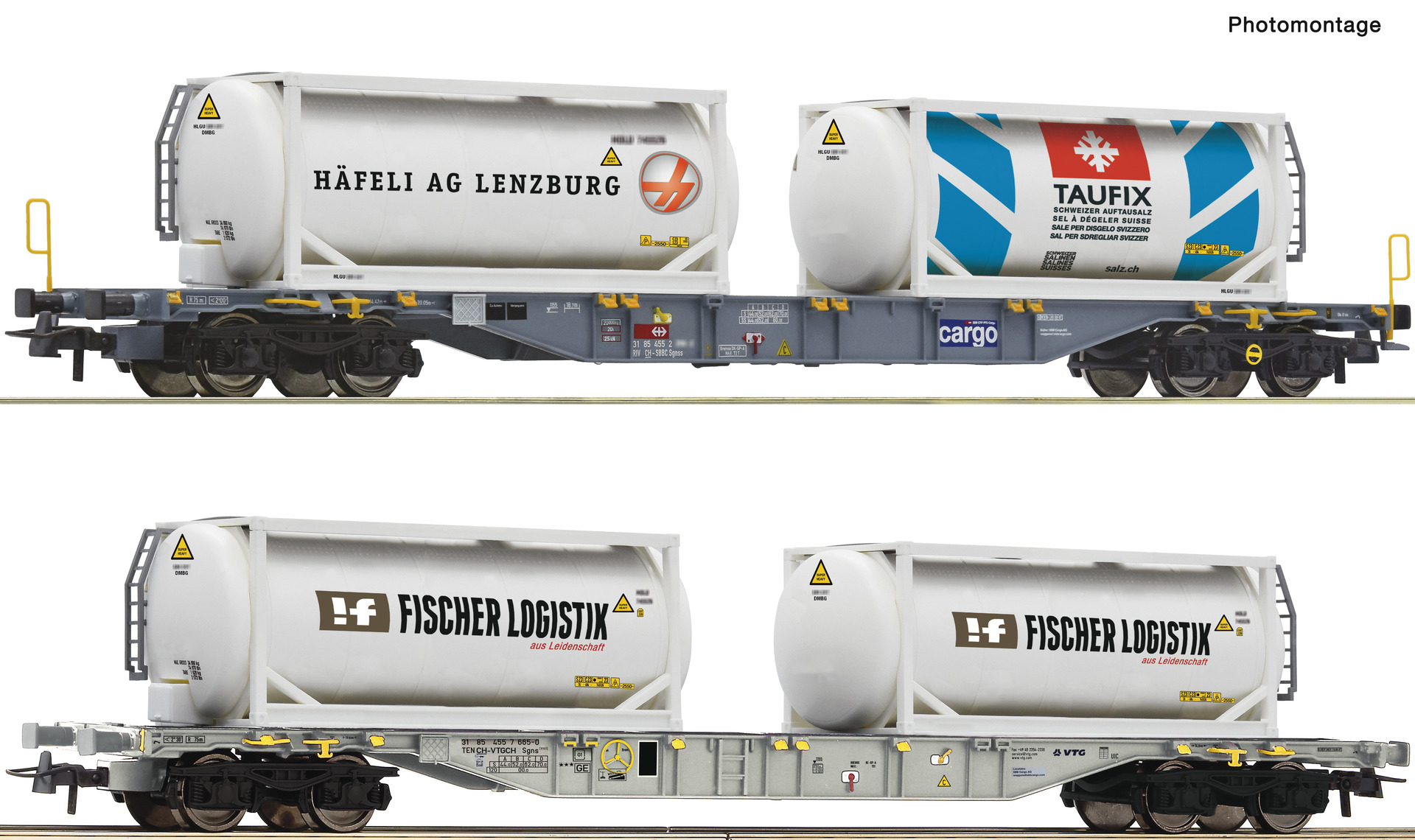 6600231 SBBCargo/VTG Containerw. Set 2tl. Ep.5/6