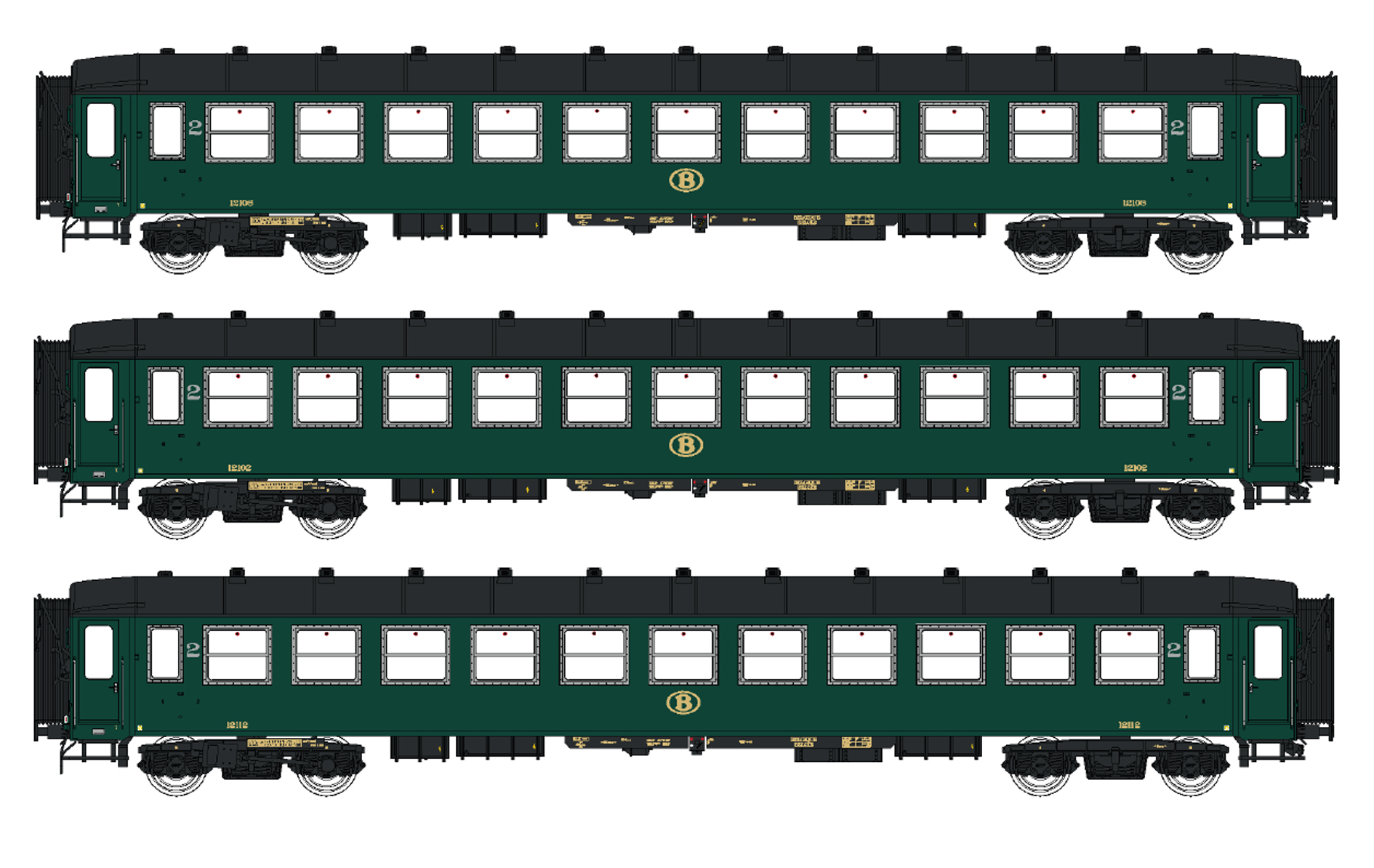 42102 SNCB Personenwagen-Set I2 3-tlg Ep.3c