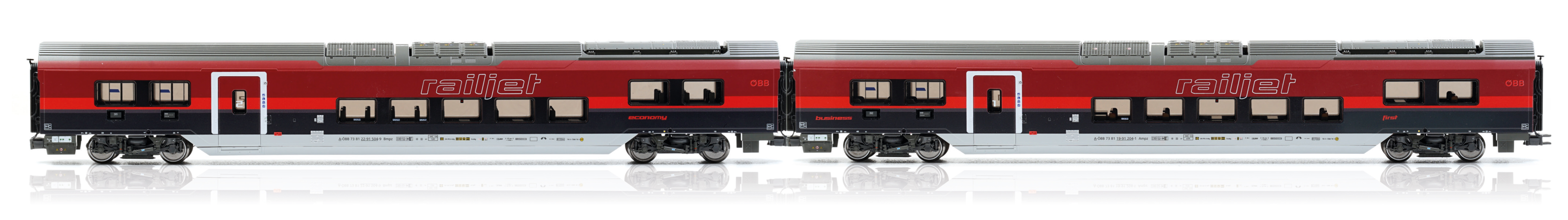 JC12220 ÖBB Railjet Wagen-Set DANI 2-tlg Ep.6 AC