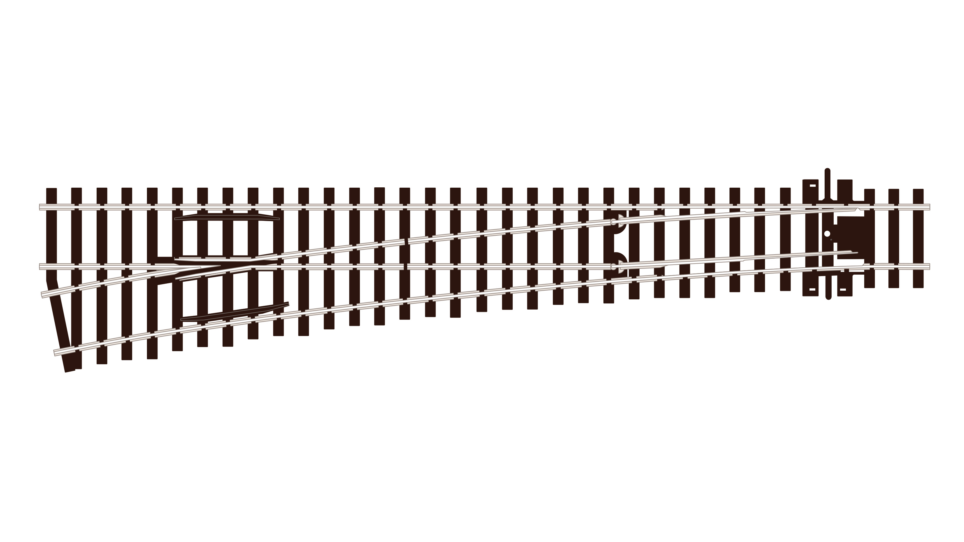 SLE189 Weiche links großer Radius
