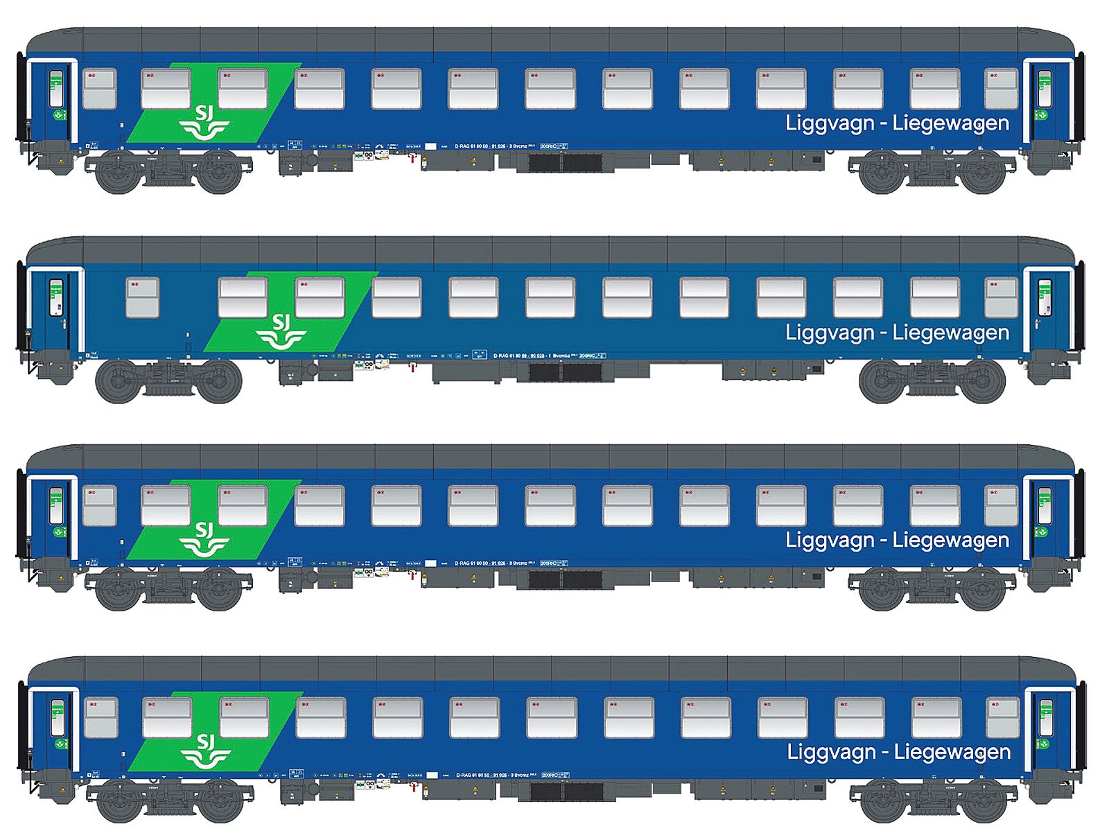 98095N SJ RDC Liegewagen-Set EN346 4-tlg Ep.6