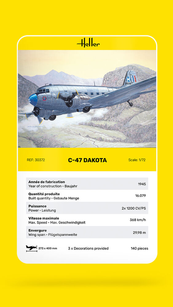 Heller 30372 C-47 DAKOTA