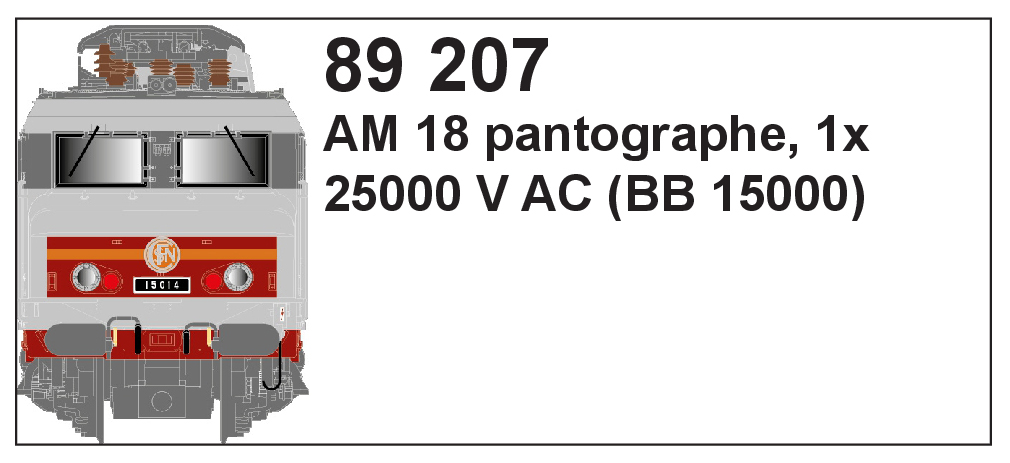 89207 Pantograph für Serie BB15000