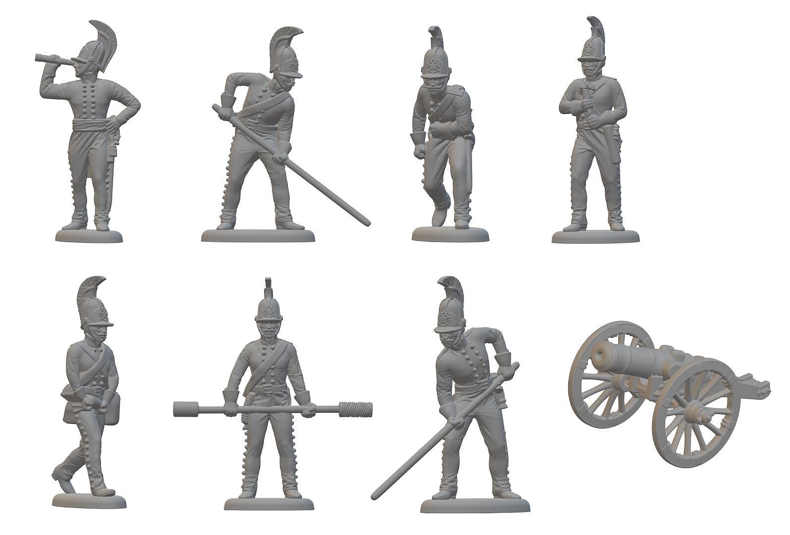 HäT - Hat Toy Soldiers 8360 Russische berittene Artillerie, 1812