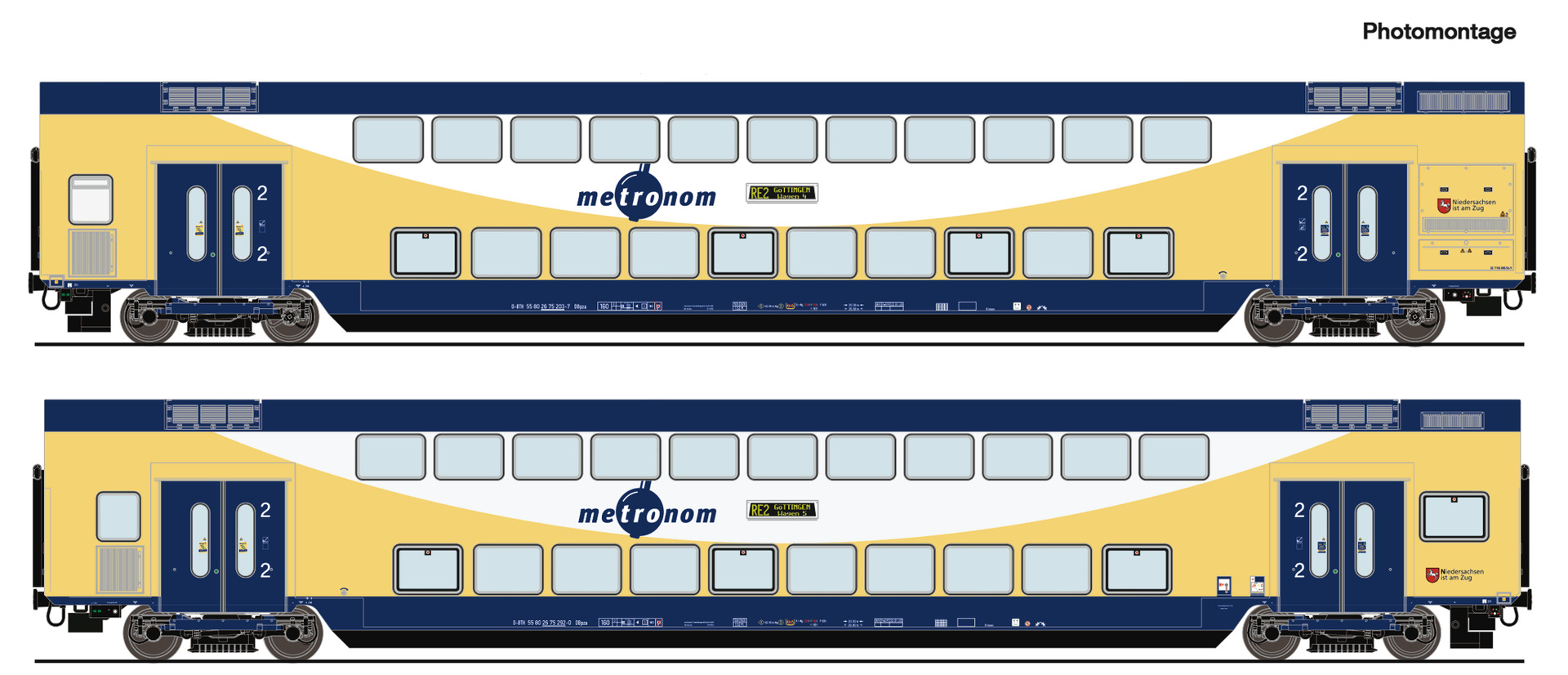 6200106 metronom 2-tlg. Set: Doppelstockwag Ep.6