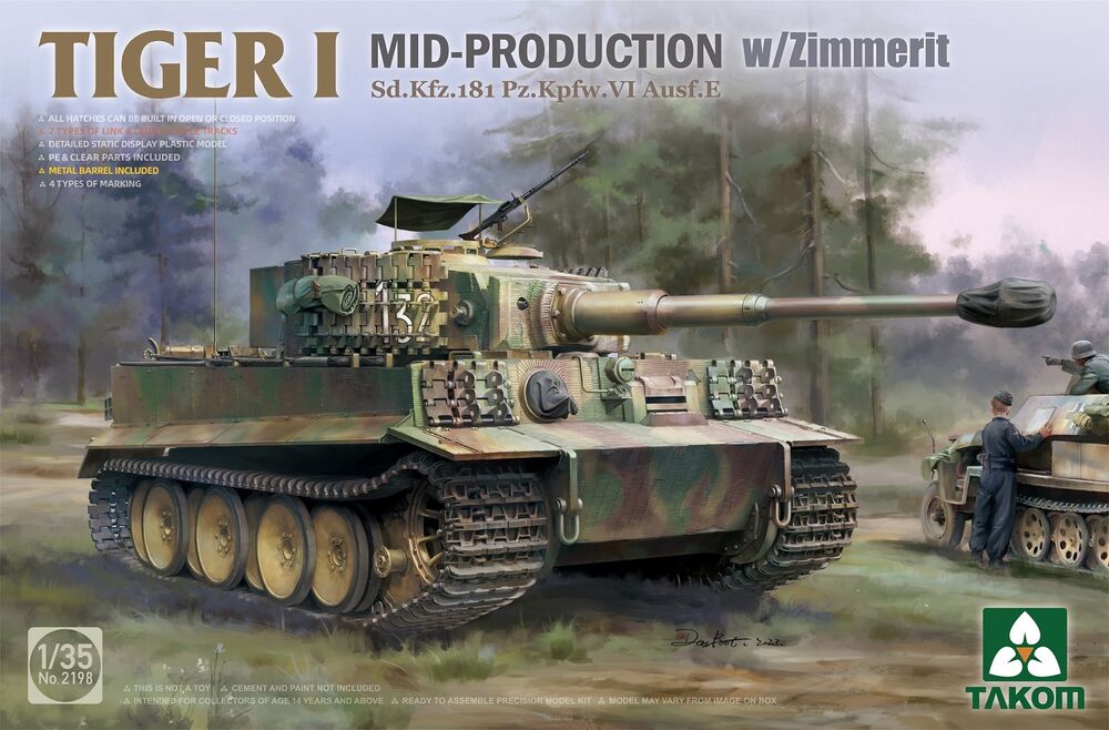 2198 Tiger I Mid-Production w/Zimmerit