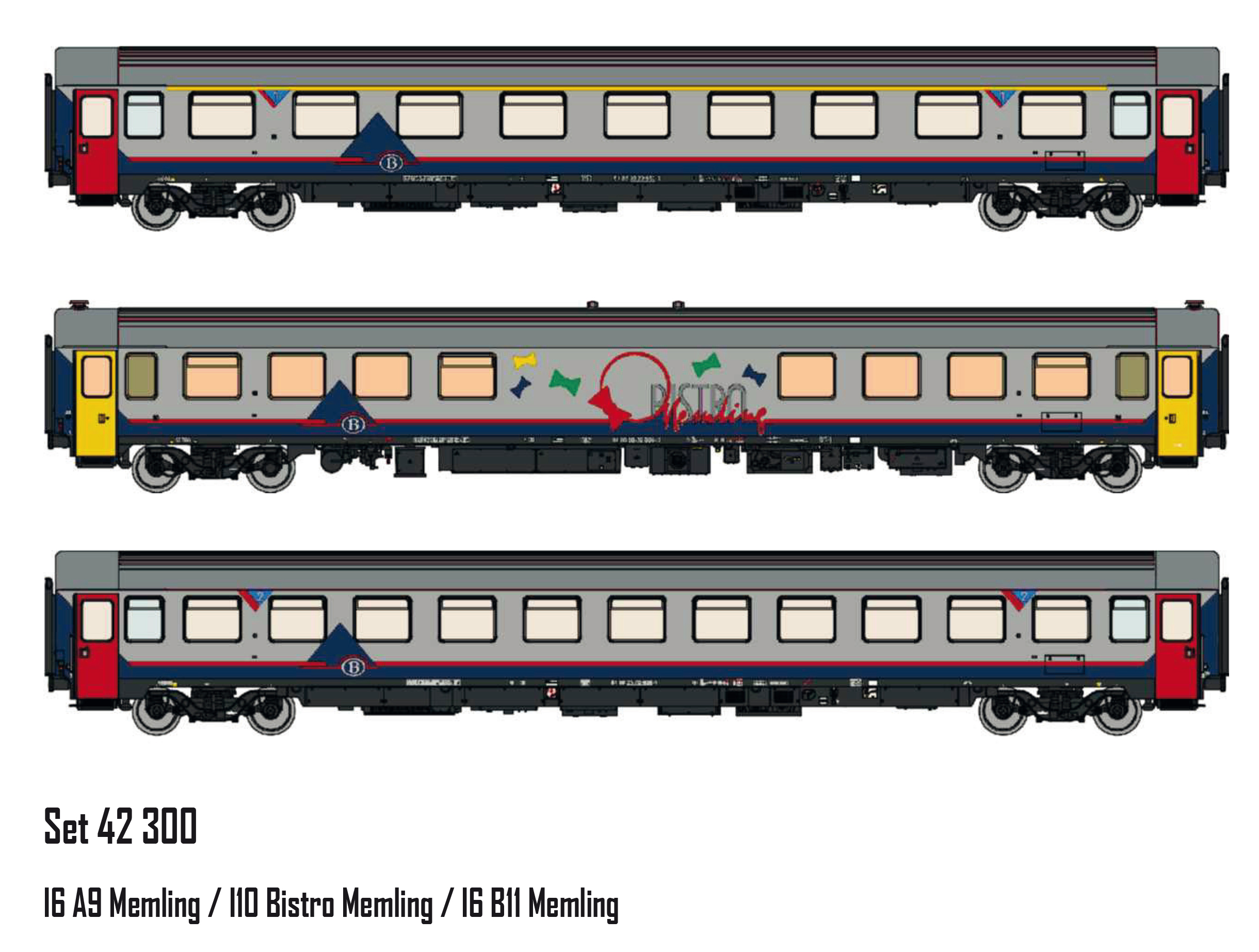 42300 SNCB Memling Personenwg.-Set 3-tlg. Ep.5