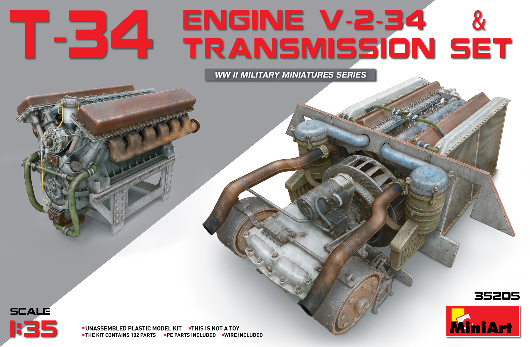 35205 T-34 Engine(V-2-34) & Transmission