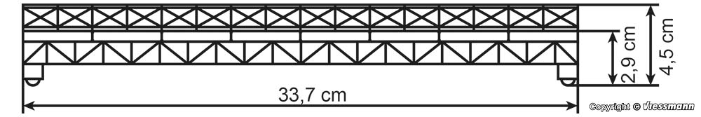 Kibri 39707 Stahlbrücke Fachwerk, eingleisig
