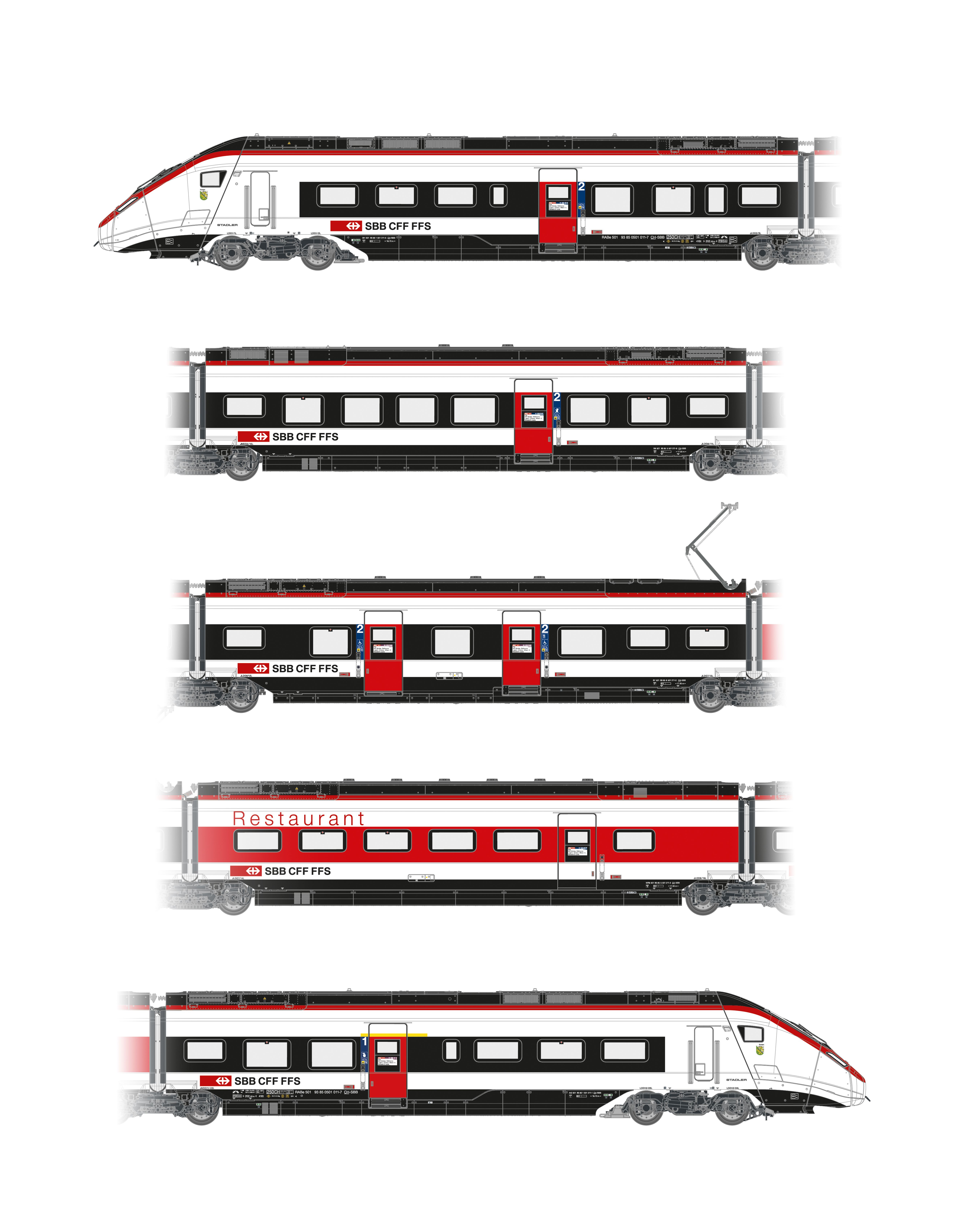 97232 SBB Triebzug RABe 501 011 5-tlg Ep.6