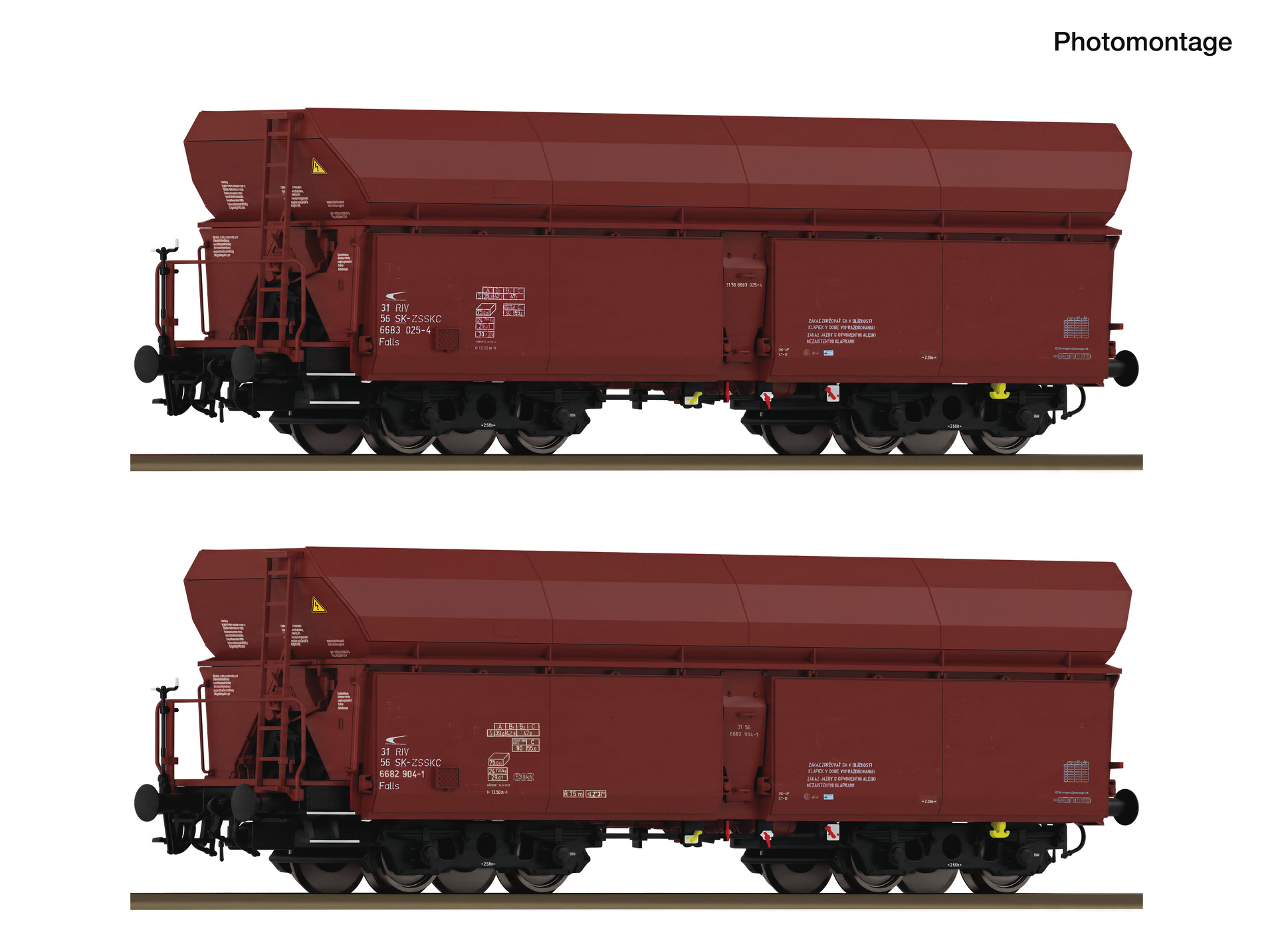 6600454 ZSSK Cargo Selbstentladewagen-Set Ep.6