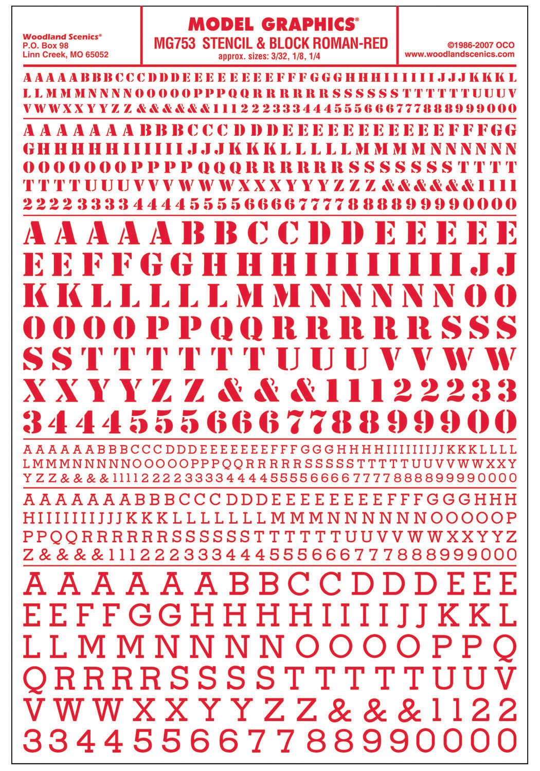 WMG753 Buchstaben, Schablonen & Blockschrift