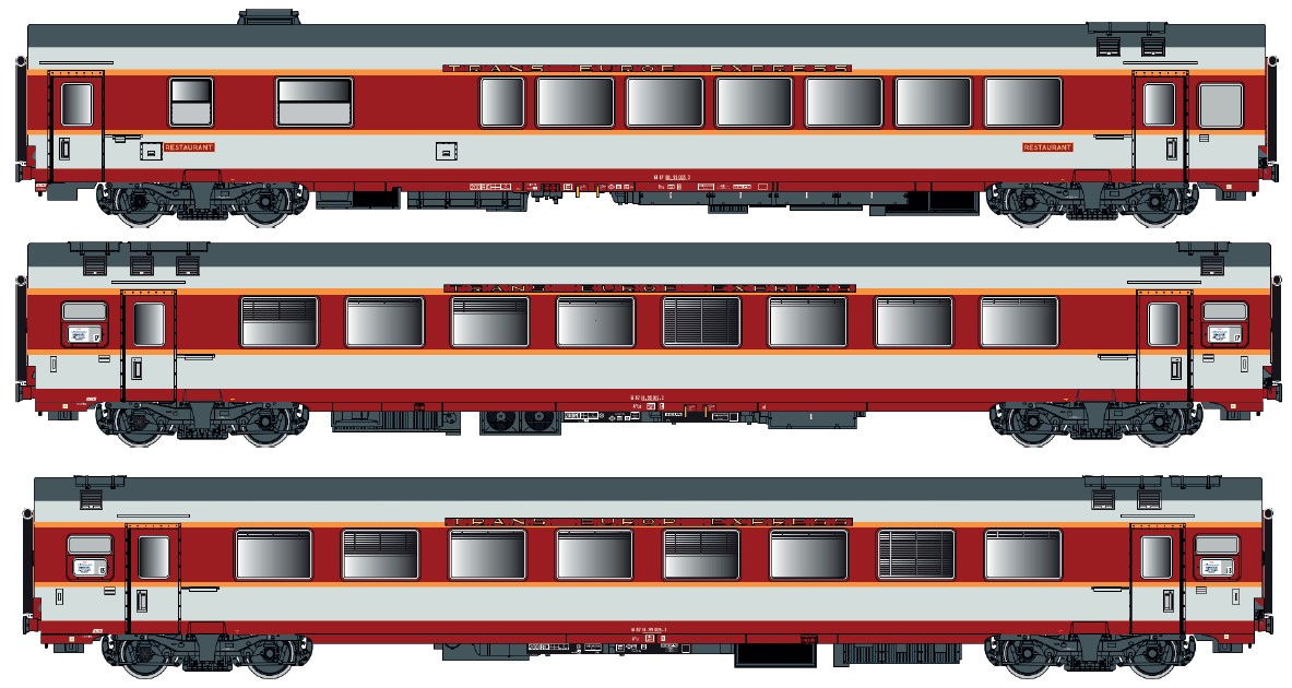 40805DC SNCF GC Personenwagen-Set 3-tlg. Ep.4
