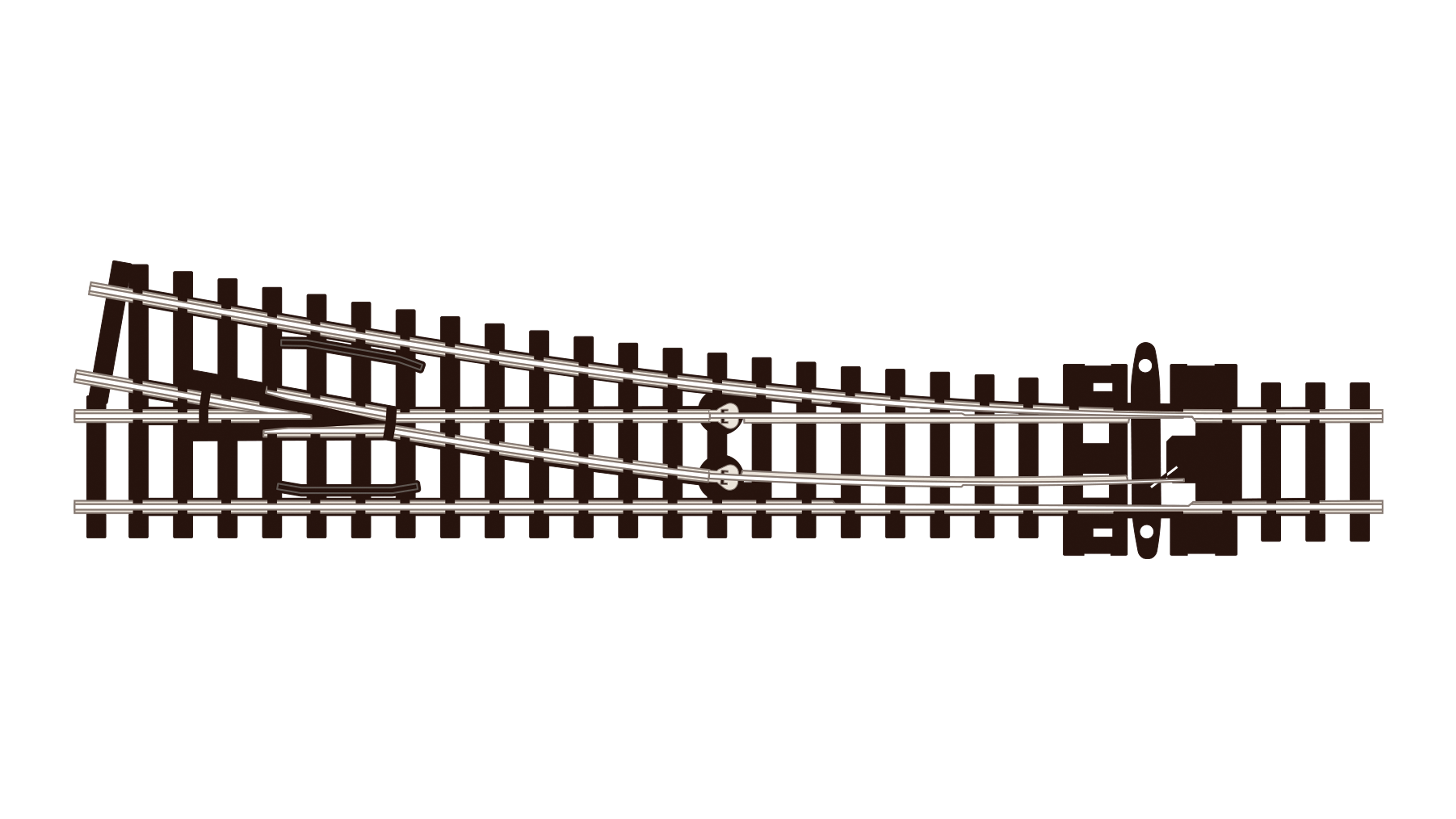 SLU395F Unifrog-Weiche, mittlerer Radius, rechts