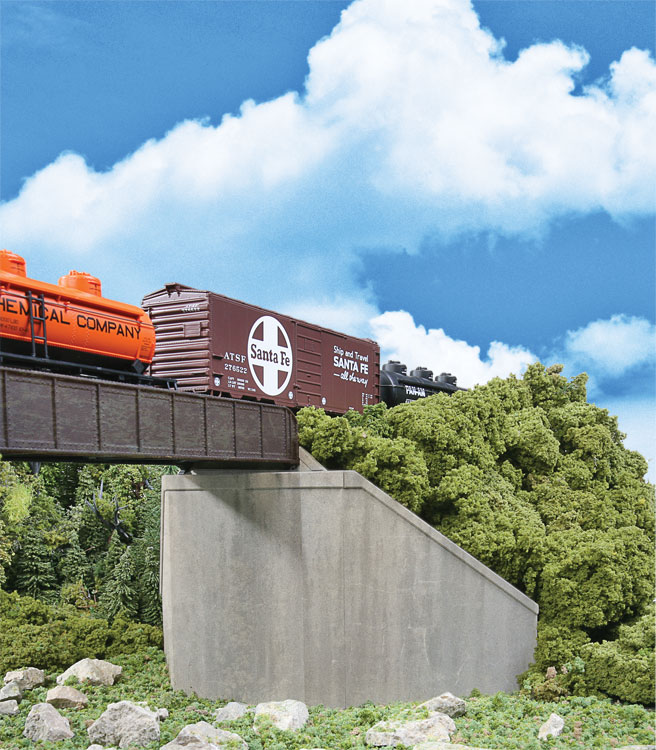 Walthers 4551 Sngl-Trk Cncrt Abtmnts 2/