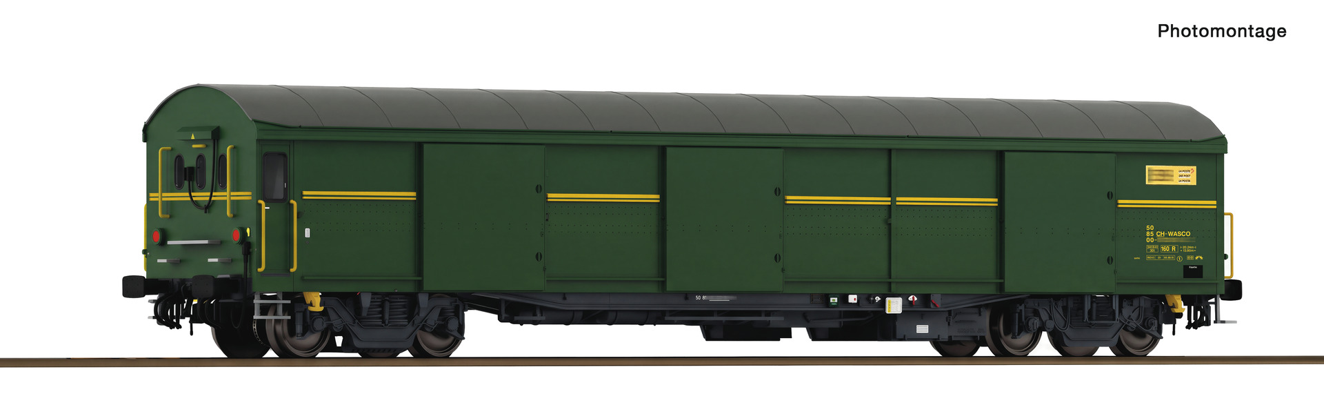 6620242 Postwagen PTT grün AC + Schlusslicht