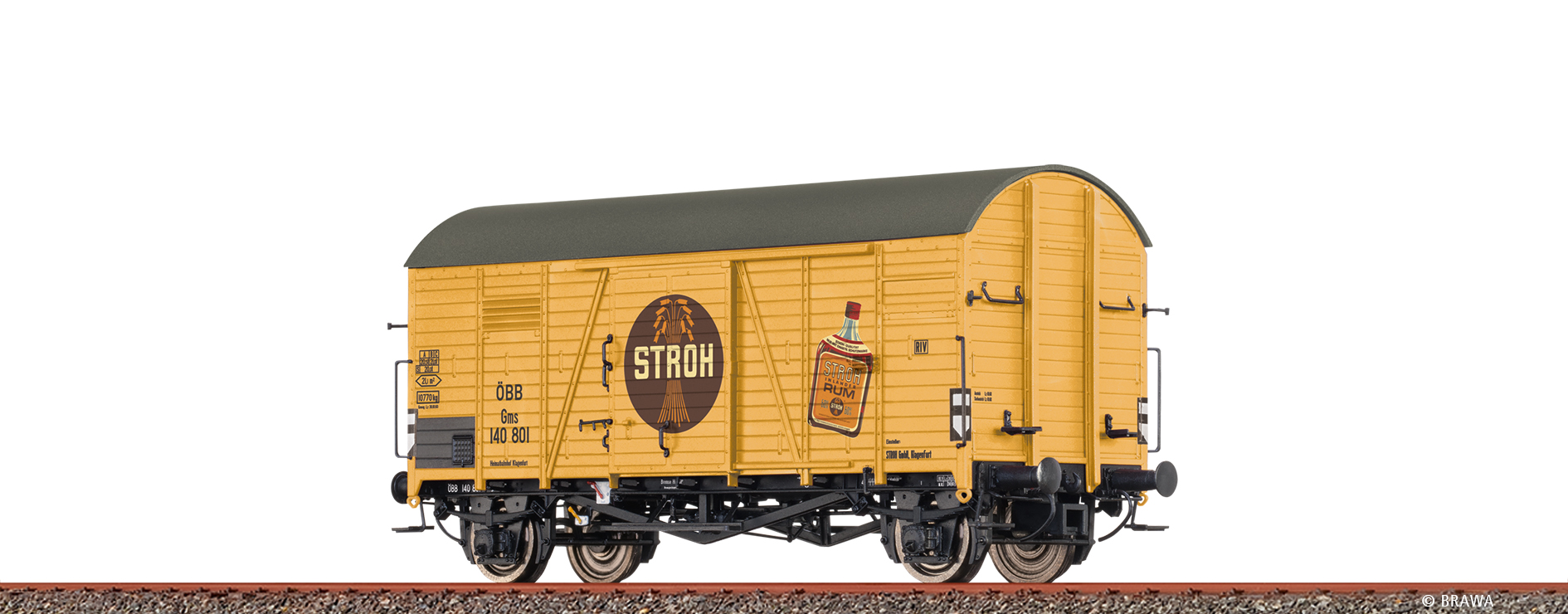 Brawa 47938 ÖBB Stroh Rum Güterwagen Gms30 Ep.3