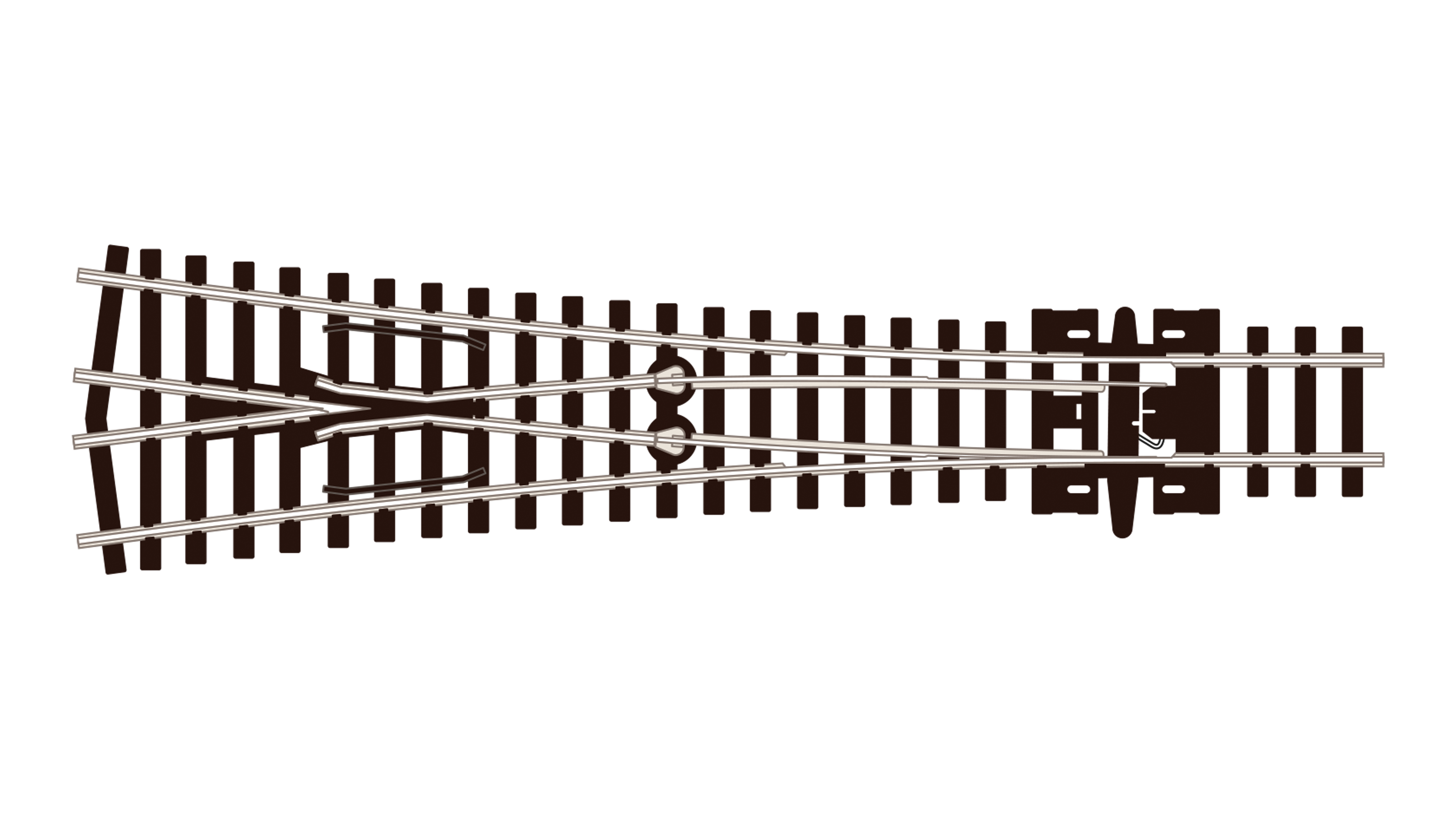 SL397 Y-Weiche, mittlerer Radius, rechts