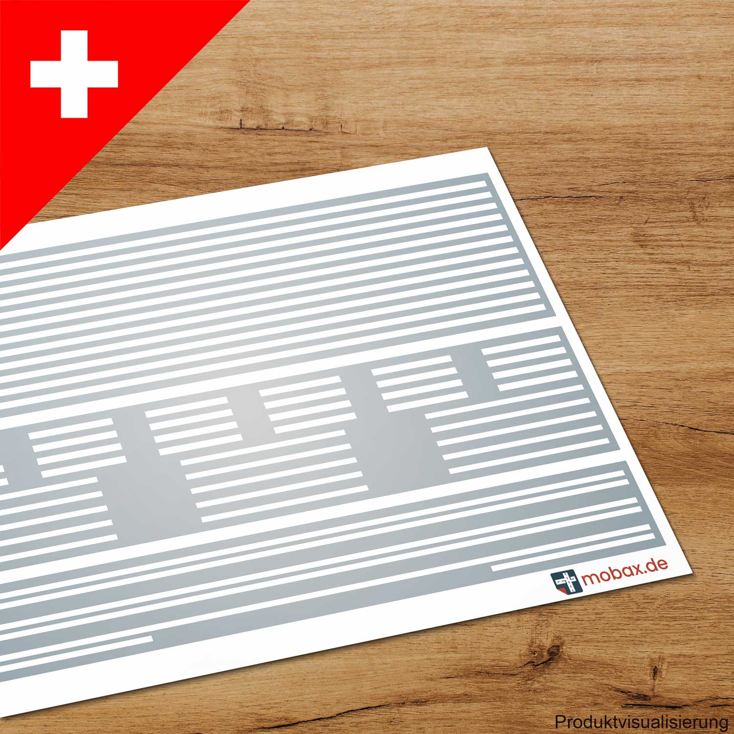 Mobax CH-W-05-H0 Linien-Set Autostraßen/Autobahn weiß (C