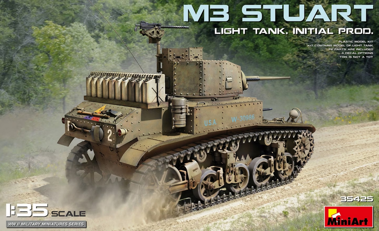 35425 M3 Stuart Light Tank. Initial Prod.