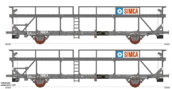 Makette 4439 SNCF Autotransportwagen-Set 2-tlg. Ep.4