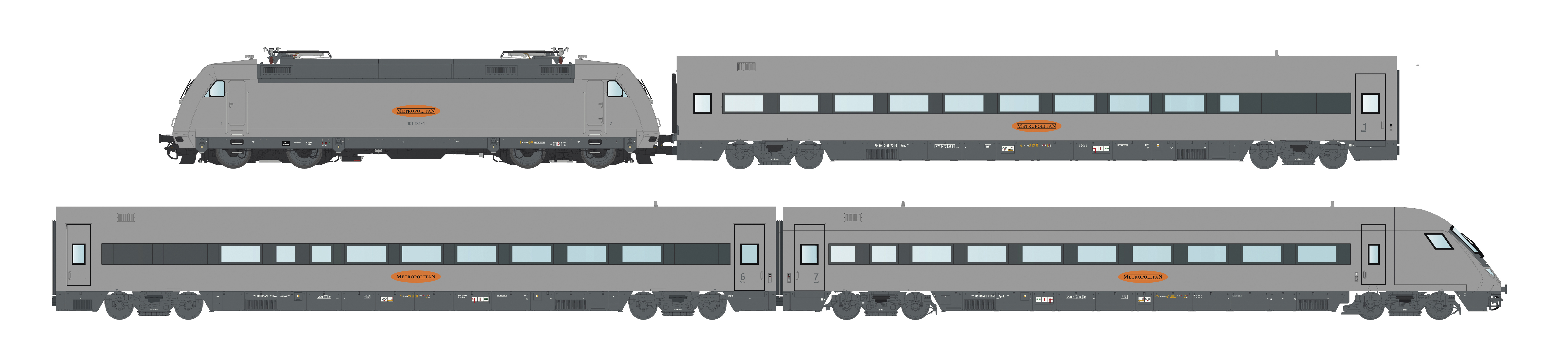 MW2404ACS Metropolitan Personenzug-Set 4-tlg Ep.5