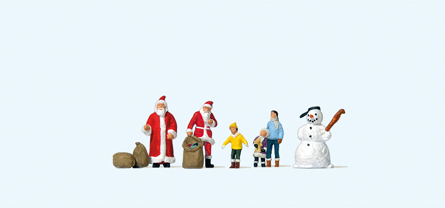 Preiser 79226 Weihnachtsmänner, Kinder, Schneemann