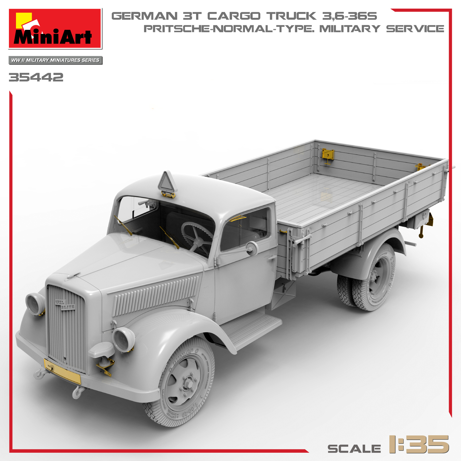 MiniArt 35442 German 3t Cargo Truck 3,6-36S.