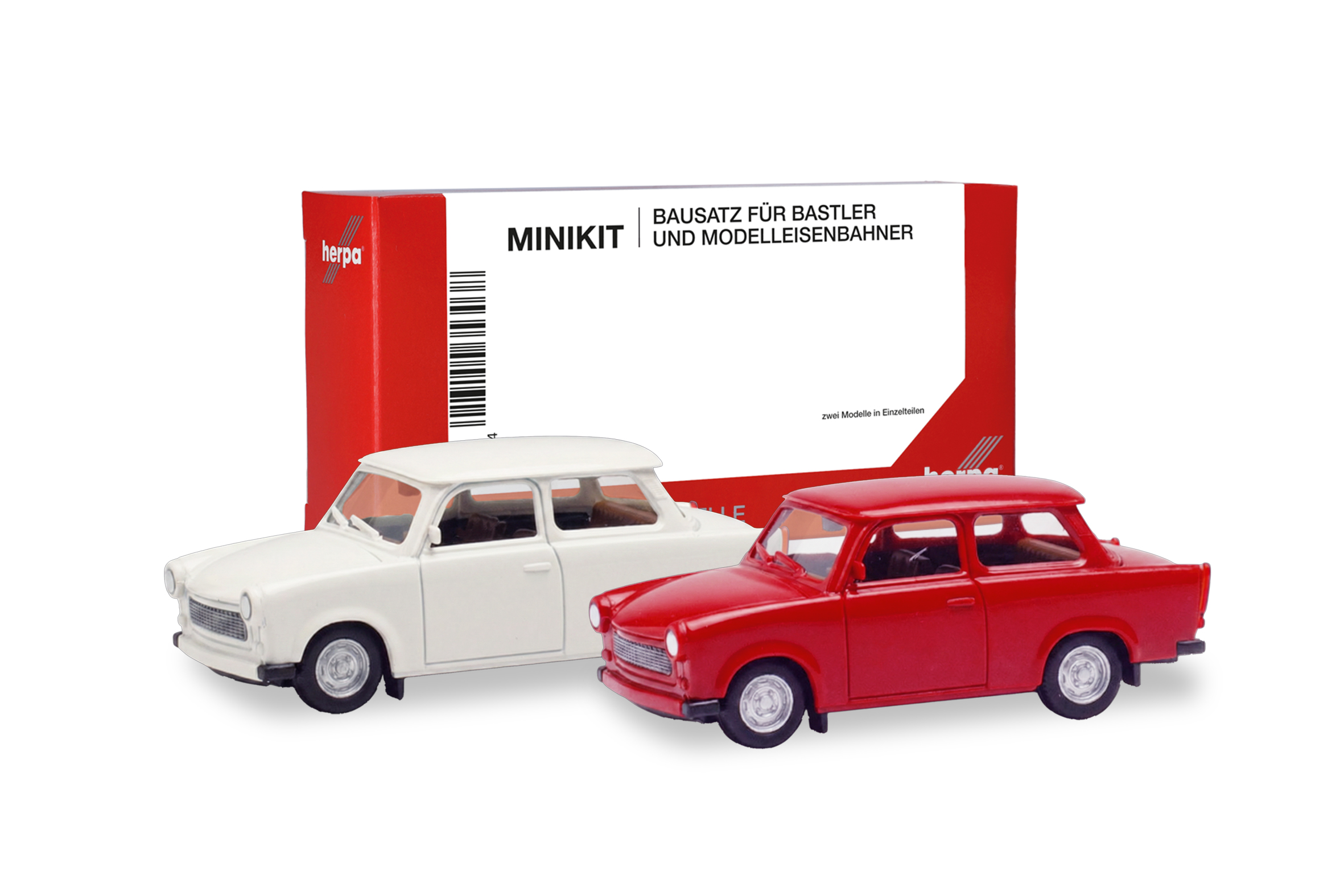 013901-003 MiniKit: Trabant 601 Lim. weiß/rot