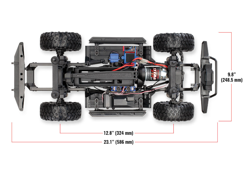 TRAXXAS TRX82056-4S TRX-4 LR Defender silber 1/10 Crawler R