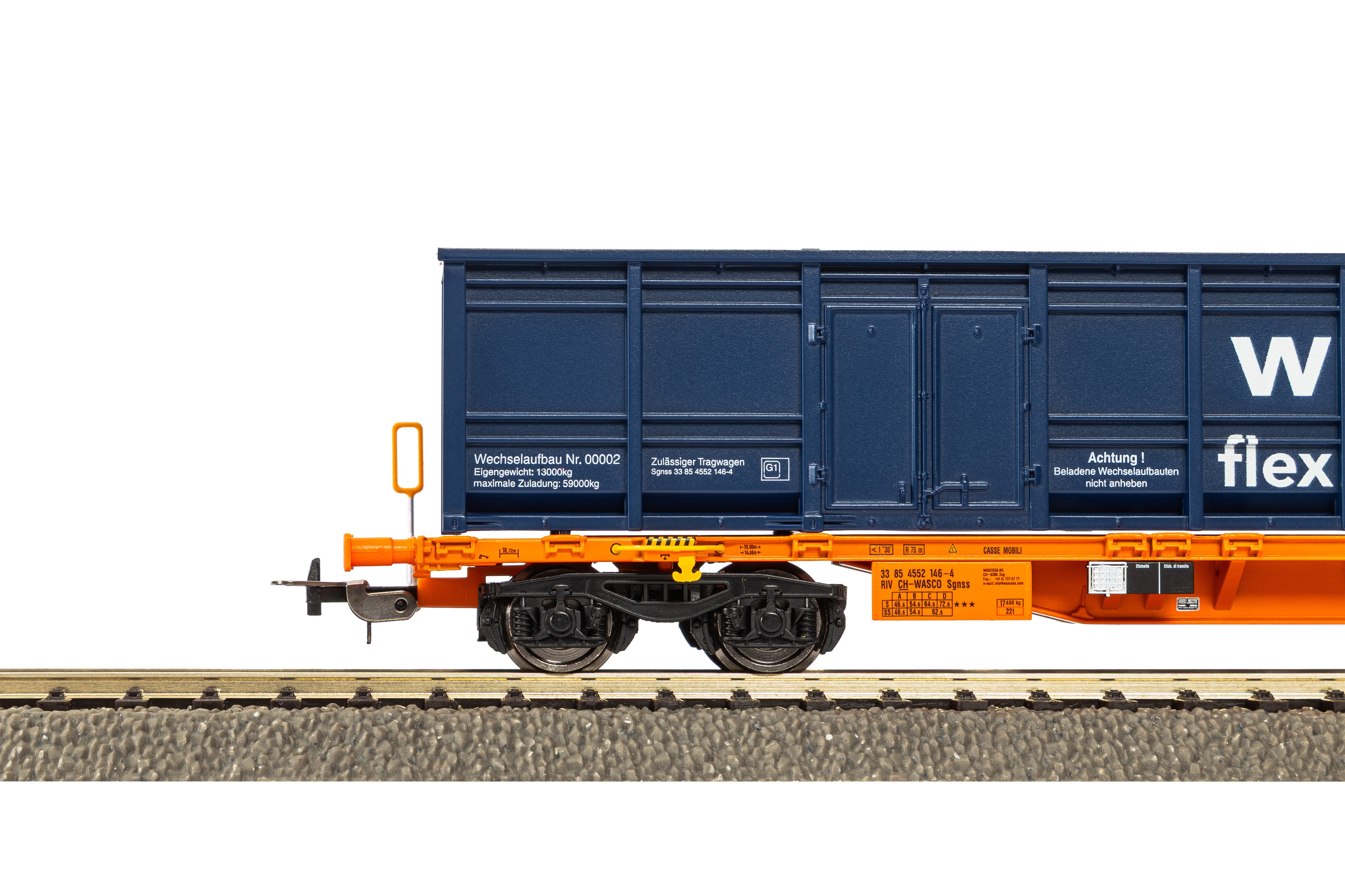 Piko 24566 Wascosa Containertragwagen Sgnns Ep.6