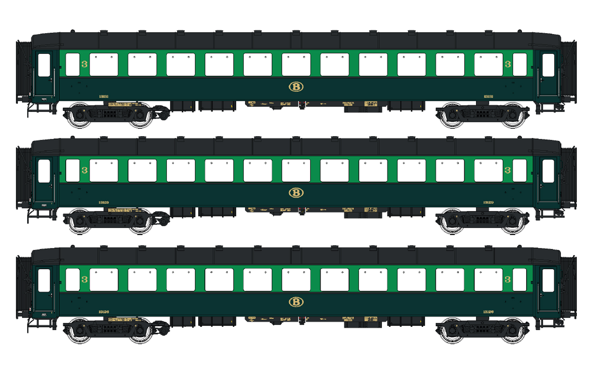 42108 SNCB Personenwagen-Set I2 3-tlg Ep.3a