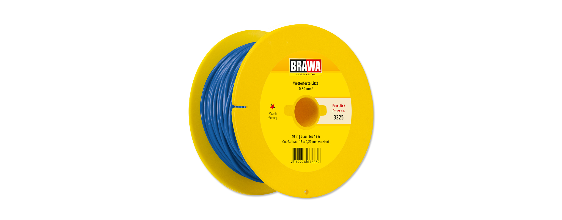 3225 Litze einadrig, blau 0,50 mm² 40 m
