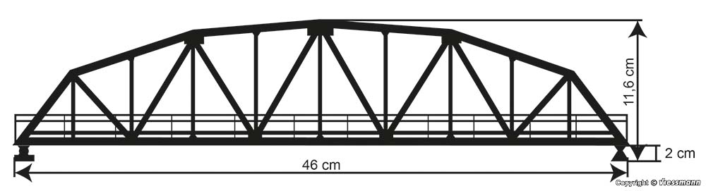 Kibri 39700 Stahlbogenbrücke, eingleisig