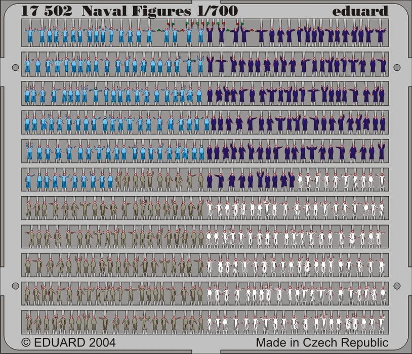 17502 Fotoätzsatz bemalter Marine Figuren